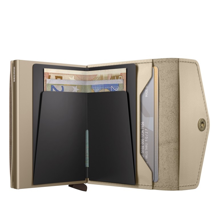 Geldbörse Envelope Original mit RFID-Schutz Latte, Farbe: beige, Marke: Secrid, EAN: 8721077501710, Abmessungen in cm: 10.2x7.2x0.25, Bild 3 von 5