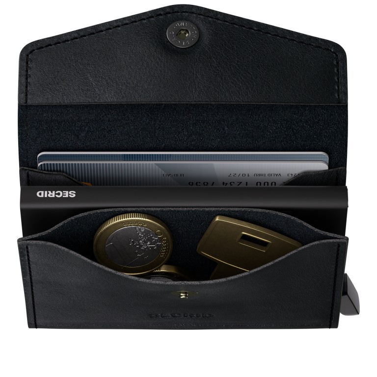 Geldbörse Envelope Vintage mit RFID-Schutz Black, Farbe: schwarz, Marke: Secrid, EAN: 8721077501741, Abmessungen in cm: 10.2x7.2x0.25, Bild 4 von 5
