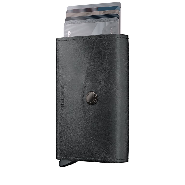 Geldbörse Envelope Vintage mit RFID-Schutz Black, Farbe: schwarz, Marke: Secrid, EAN: 8721077501741, Abmessungen in cm: 10.2x7.2x0.25, Bild 5 von 5