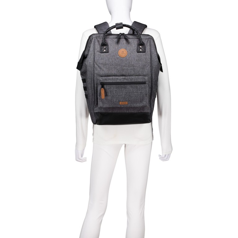 Rucksack Adventurer Large Luxembourg mit zwei auswechselbaren Vortaschen Anthra, Farbe: anthrazit, Marke: Cabaia, EAN: 3701328304548, Abmessungen in cm: 29x49x17, Bild 7 von 8