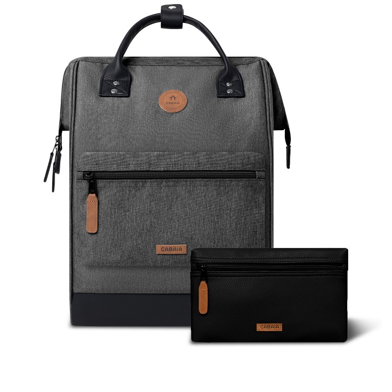 Rucksack Adventurer Large Luxembourg mit zwei auswechselbaren Vortaschen Anthra, Farbe: anthrazit, Marke: Cabaia, EAN: 3701328304548, Abmessungen in cm: 29x49x17, Bild 1 von 8