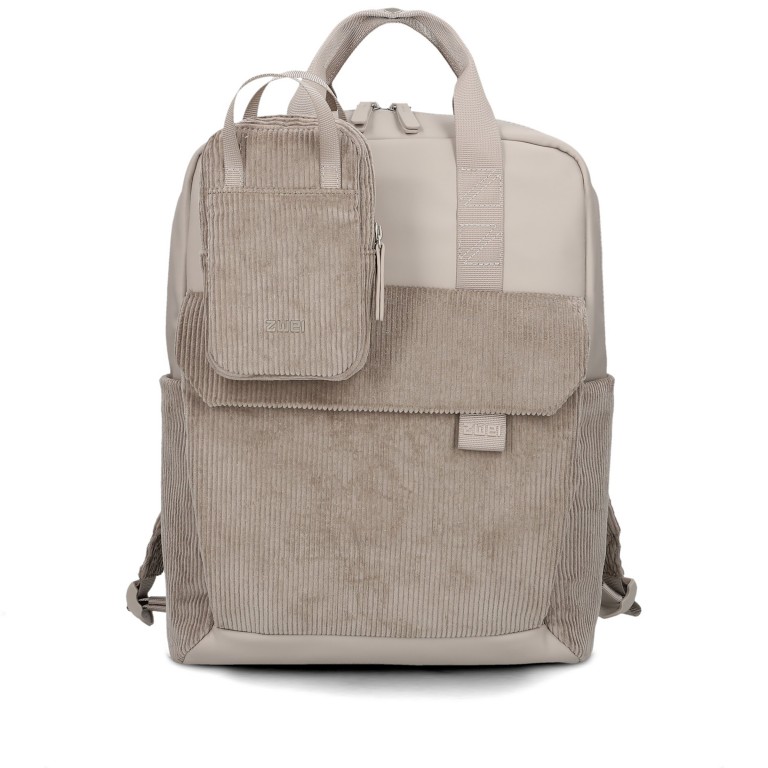 Rucksack Lou LUR160 Cord Mocca, Farbe: beige, Marke: Zwei, EAN: 4250257942431, Abmessungen in cm: 29x40x16, Bild 1 von 5