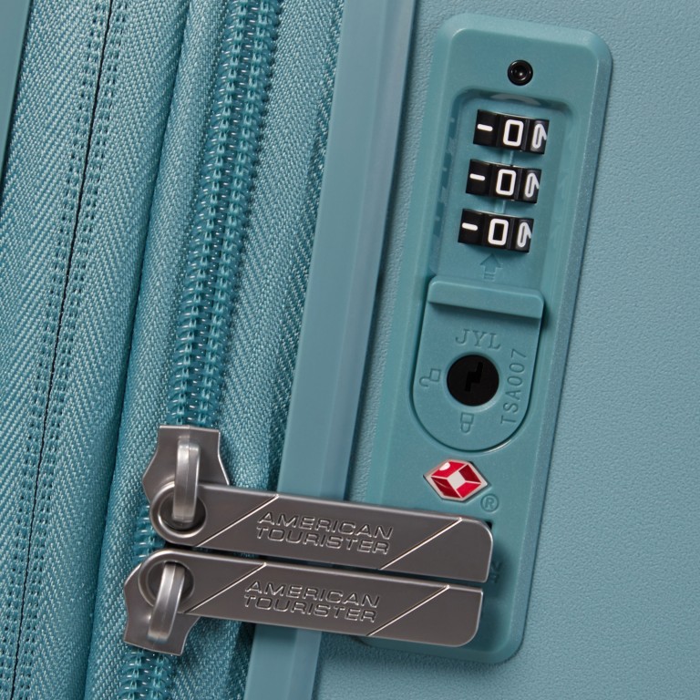 Koffer Neovibe Spinner 67 erweiterbar Muted Mint, Farbe: grün/oliv, Marke: American Tourister, EAN: 5400520406552, Abmessungen in cm: 46x67x27, Bild 9 von 14