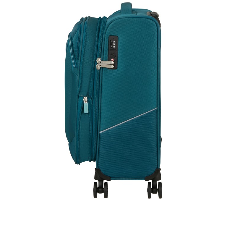 Koffer Summerride Spinner 55 Expandable Totally Teal, Farbe: blau/petrol, Marke: American Tourister, EAN: 5400520384003, Abmessungen in cm: 40x55x20, Bild 6 von 15