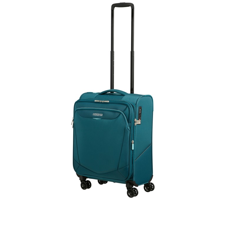 Koffer Summerride Spinner 55 Expandable Totally Teal, Farbe: blau/petrol, Marke: American Tourister, EAN: 5400520384003, Abmessungen in cm: 40x55x20, Bild 7 von 15