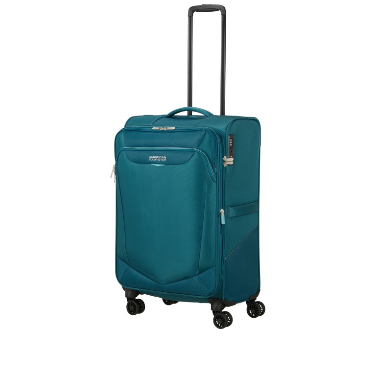 Koffer Summerride Spinner 69 Expandable Totally Teal, Farbe: blau/petrol, Marke: American Tourister, EAN: 5400520384010, Abmessungen in cm: 43x69x29, Bild 6 von 14