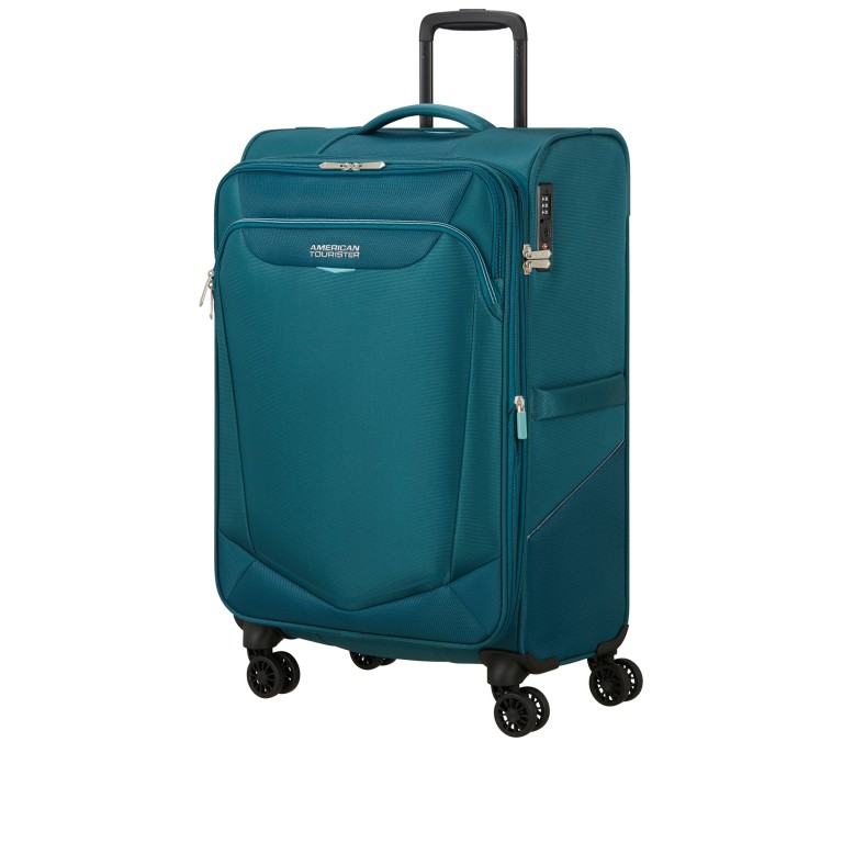 Koffer Summerride Spinner 69 Expandable Totally Teal, Farbe: blau/petrol, Marke: American Tourister, EAN: 5400520384010, Abmessungen in cm: 43x69x29, Bild 2 von 14