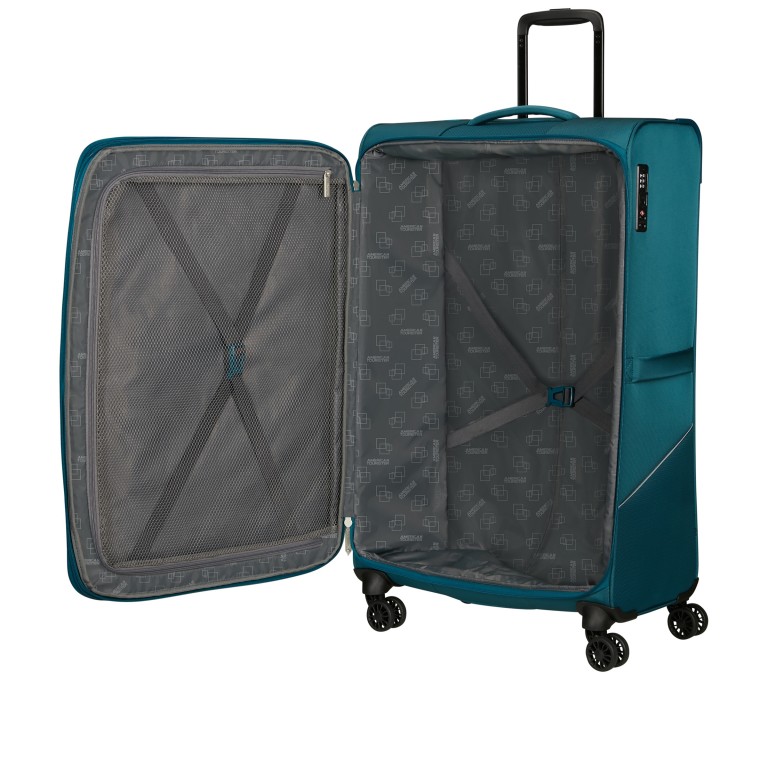 Koffer Summerride Spinner 80 Expandable Totally Teal, Farbe: blau/petrol, Marke: American Tourister, EAN: 5400520385123, Abmessungen in cm: 48x80x32, Bild 8 von 14