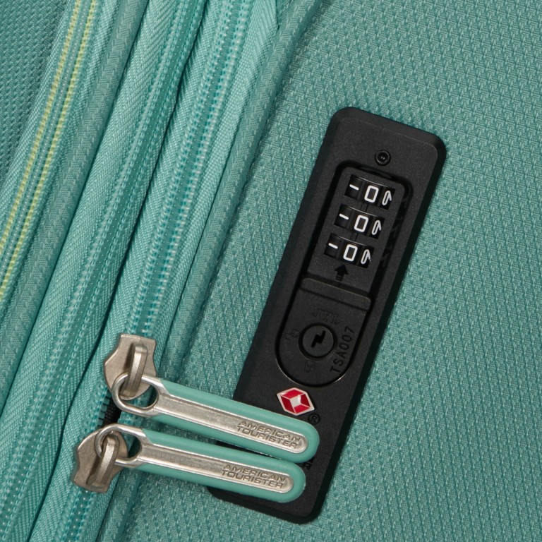 Koffer Aktivus Spinner S erweiterbar Dusty Turquoise Lime, Farbe: grün/oliv, Marke: American Tourister, EAN: 5400520344113, Abmessungen in cm: 40x55x22, Bild 9 von 13