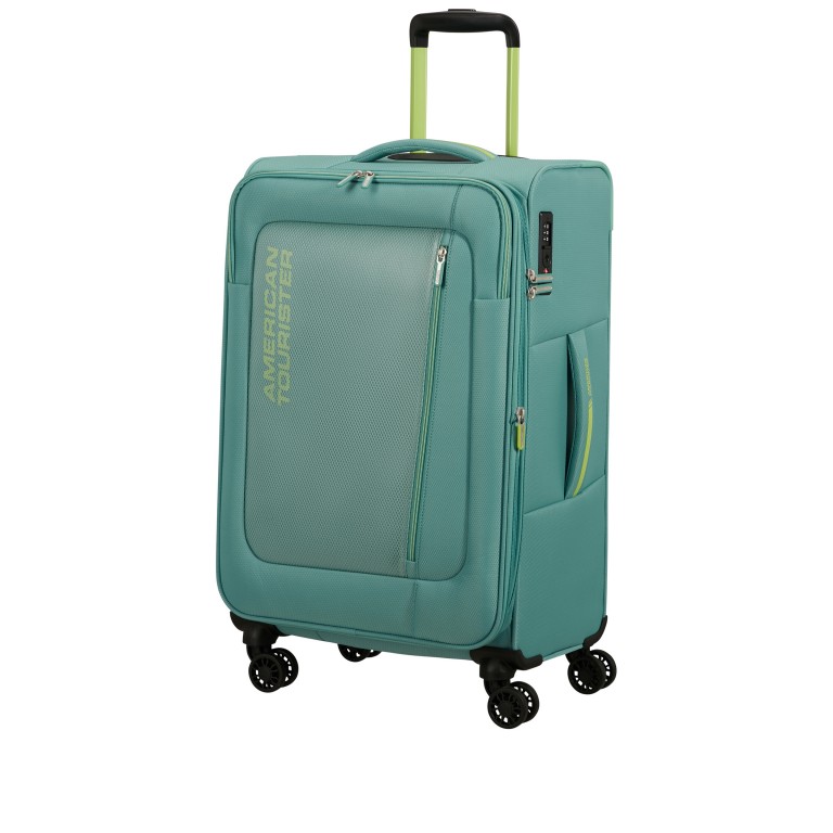 Koffer Aktivus Spinner M erweiterbar Dusty Turquoise Lime, Farbe: grün/oliv, Marke: American Tourister, EAN: 5400520345257, Abmessungen in cm: 43x67x28, Bild 2 von 12
