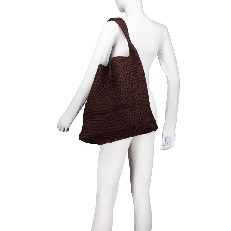 Beuteltasche Ella mit herausnehmbarem Etui Dark Brown, Farbe: braun, Marke: blingberlin, Abmessungen in cm: 38x40x15.5, Bild 4 von 5