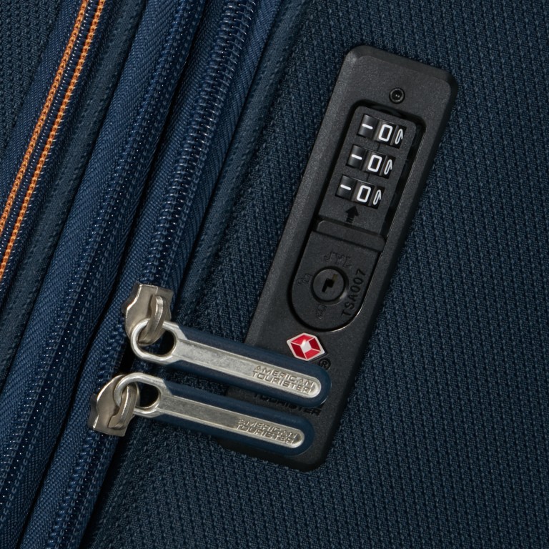 Koffer Aktivus Spinner S erweiterbar Dark Navy Radiant Orange, Farbe: blau/petrol, Marke: American Tourister, EAN: 5400520345226, Abmessungen in cm: 40x55x22, Bild 9 von 13