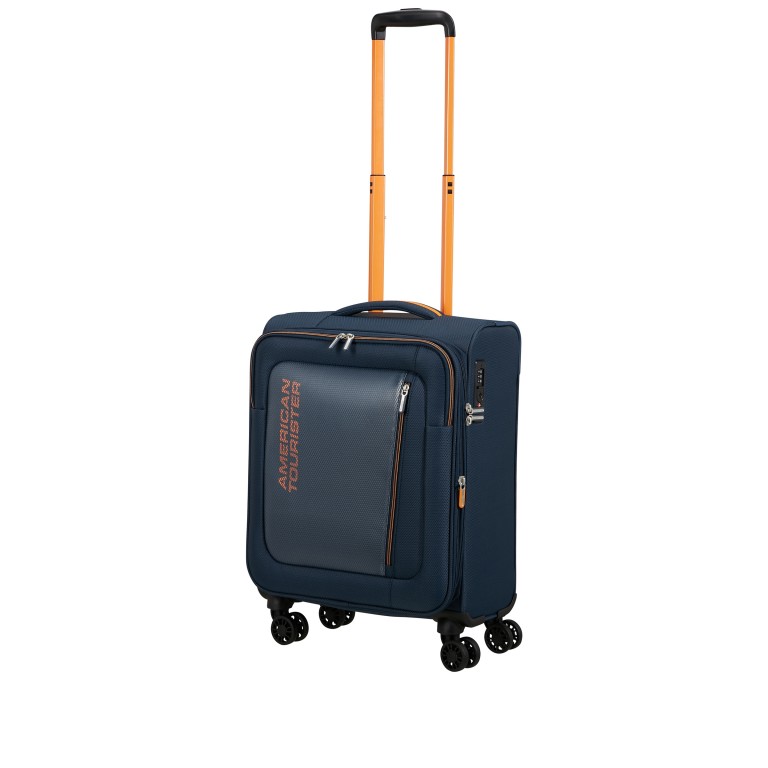 Koffer Aktivus Spinner S erweiterbar Dark Navy Radiant Orange, Farbe: blau/petrol, Marke: American Tourister, EAN: 5400520345226, Abmessungen in cm: 40x55x22, Bild 7 von 13