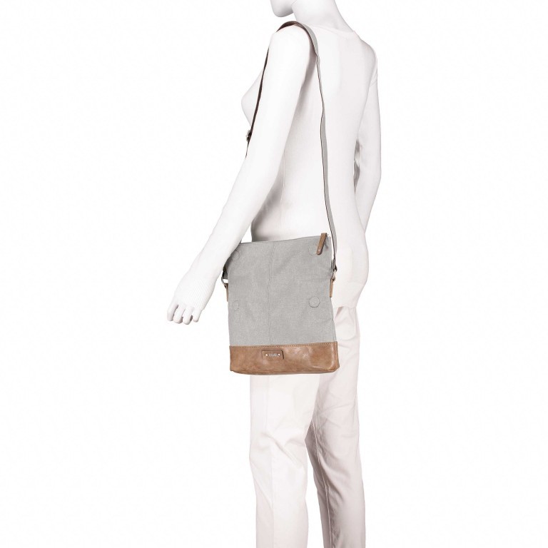 Umhängetasche Olli OT6, Farbe: anthrazit, grau, braun, grün/oliv, beige, Marke: Zwei, Abmessungen in cm: 28x20x8, Bild 6 von 7