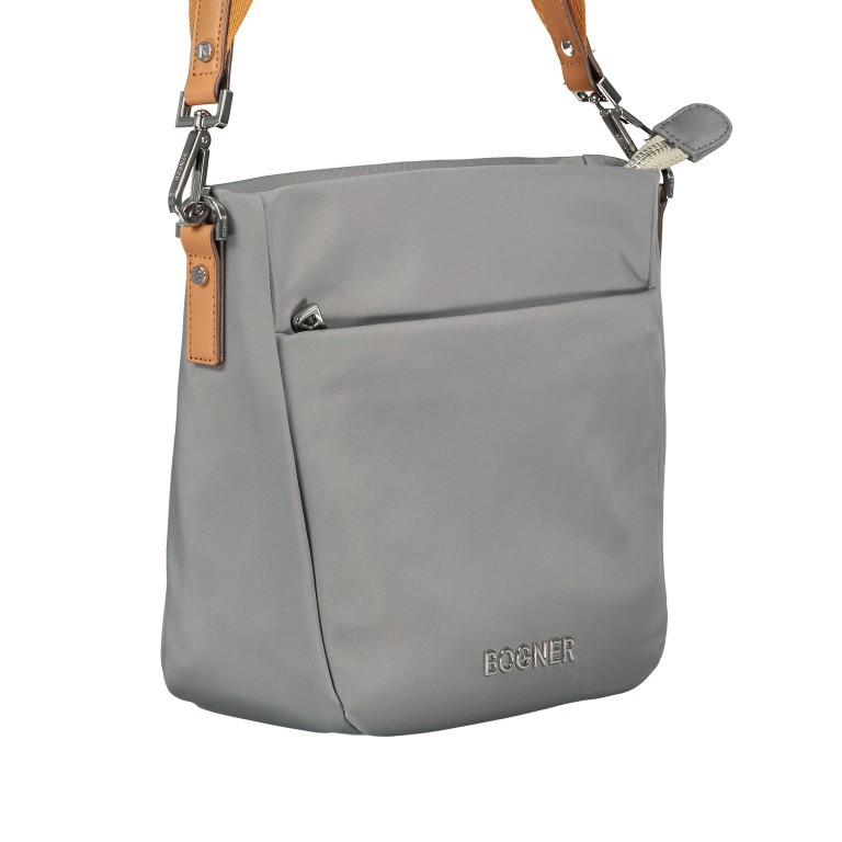 Umhängetasche Klosters Juna, Farbe: schwarz, grau, blau/petrol, cognac, rosa/pink, beige, Marke: Bogner, Abmessungen in cm: 23x23.5x9, Bild 2 von 8