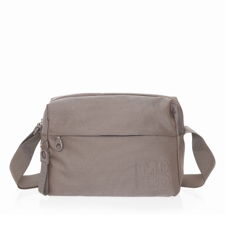 Umhängetasche MD20 QMTV8, Farbe: grau, blau/petrol, taupe/khaki, grün/oliv, rosa/pink, beige, weiß, Marke: Mandarina Duck, Abmessungen in cm: 27.5x21x11, Bild 1 von 4