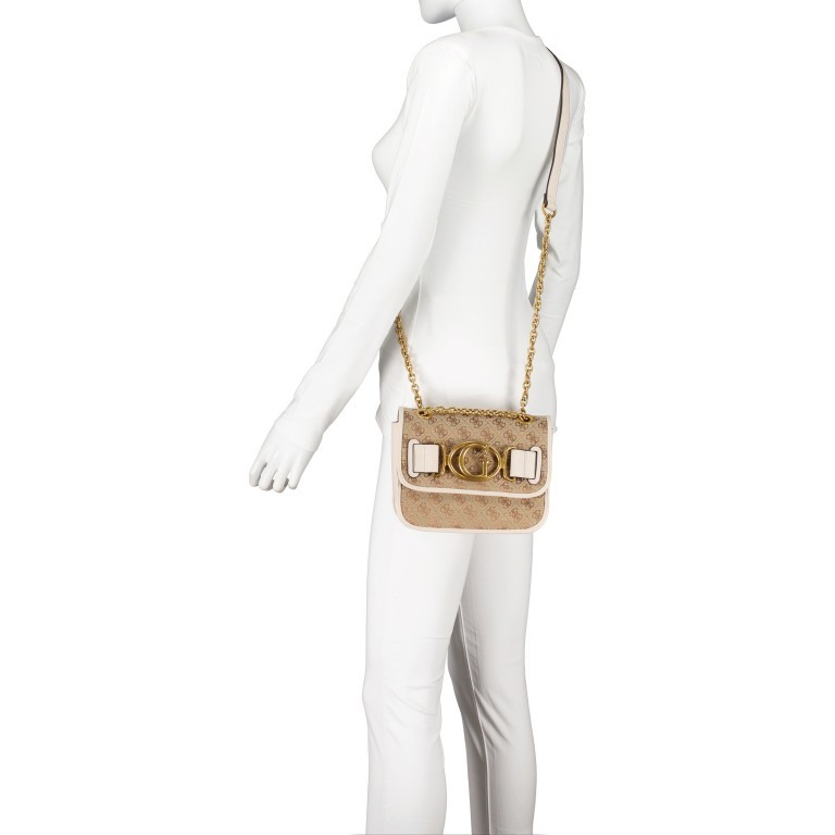 Umhängetasche Aileen Ivory, Farbe: beige, Marke: Guess, EAN: 7620207945084, Abmessungen in cm: 21x17x8, Bild 5 von 7