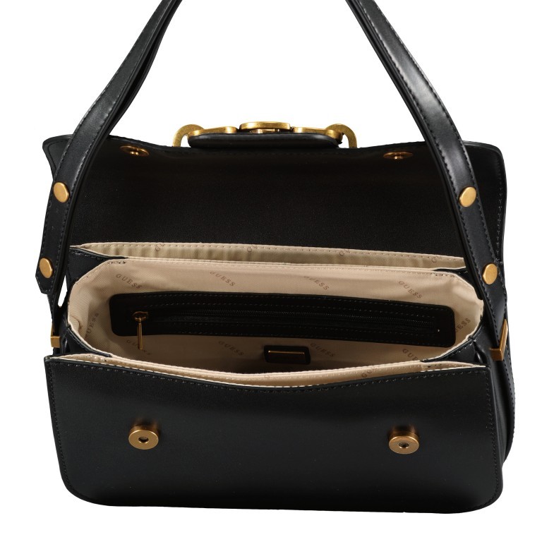 Tasche Hensely Black, Farbe: schwarz, Marke: Guess, EAN: 0190231573760, Abmessungen in cm: 27x17x9, Bild 7 von 8