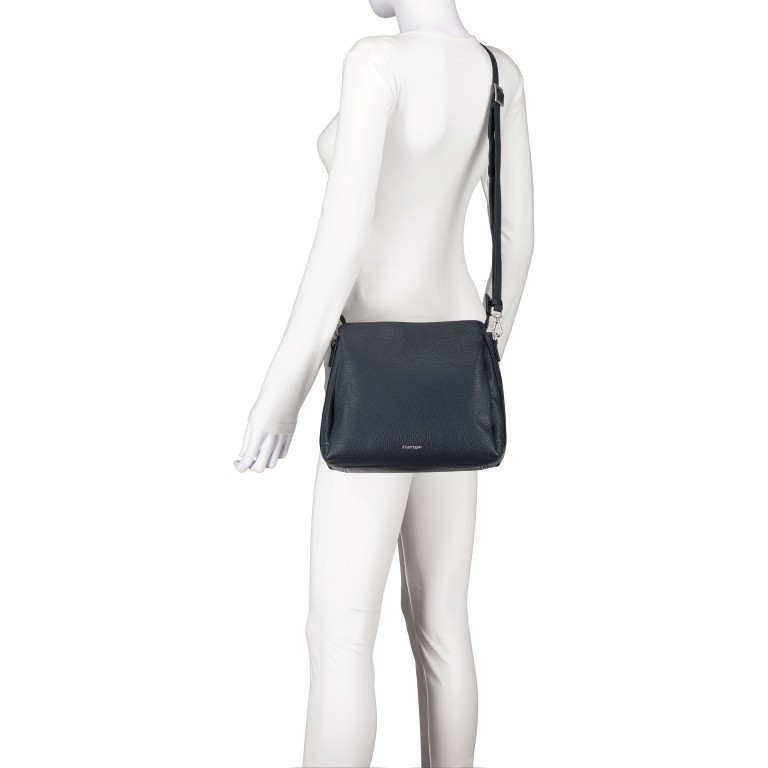 Umhängetasche Como M 31 Blau, Farbe: blau/petrol, Marke: Flanigan, EAN: 4035486011901, Abmessungen in cm: 26x22x9, Bild 5 von 6