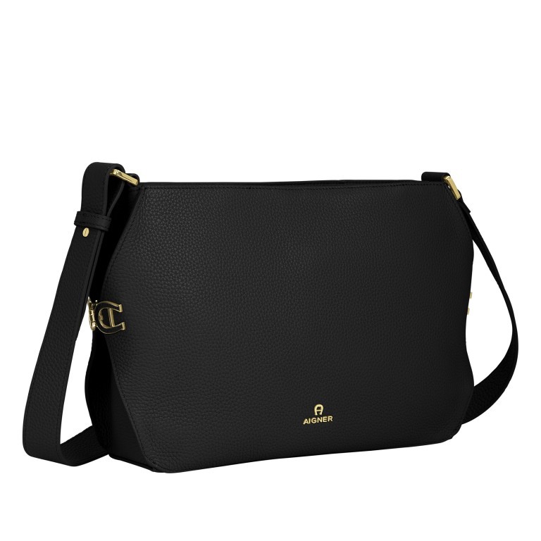 Umhängetasche Milano M 132-323 Black, Farbe: schwarz, Marke: AIGNER, EAN: 4055539448690, Abmessungen in cm: 34x22.5x8.5, Bild 2 von 7