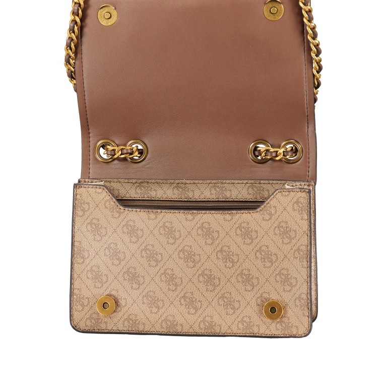 Tasche Izzy Latte Logo Brown, Farbe: beige, Marke: Guess, EAN: 0190231655824, Abmessungen in cm: 22.5x15.5x7, Bild 7 von 7