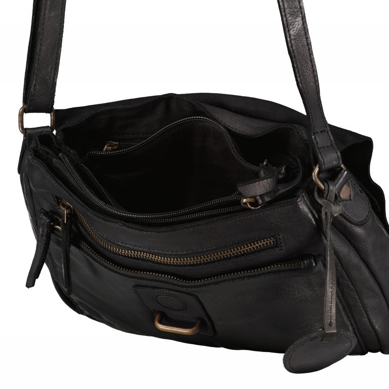 Satteltasche Anchor-Love Rosi AL-11883, Farbe: anthrazit, blau/petrol, cognac, Marke: Harbour 2nd, Abmessungen in cm: 27x22.5x7, Bild 6 von 6