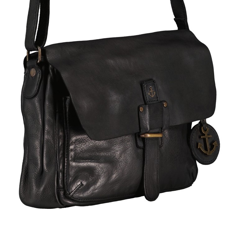 Satteltasche Anchor-Love Rosi AL-11883, Farbe: anthrazit, blau/petrol, cognac, Marke: Harbour 2nd, Abmessungen in cm: 27x22.5x7, Bild 2 von 6