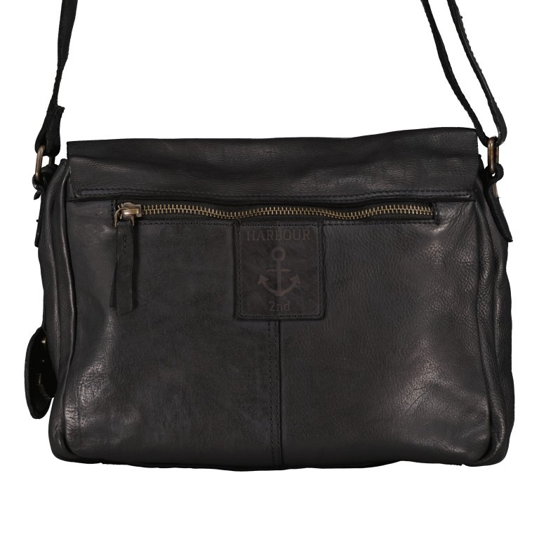 Satteltasche Anchor-Love Rosi AL-11883, Farbe: anthrazit, blau/petrol, cognac, Marke: Harbour 2nd, Abmessungen in cm: 27x22.5x7, Bild 3 von 6