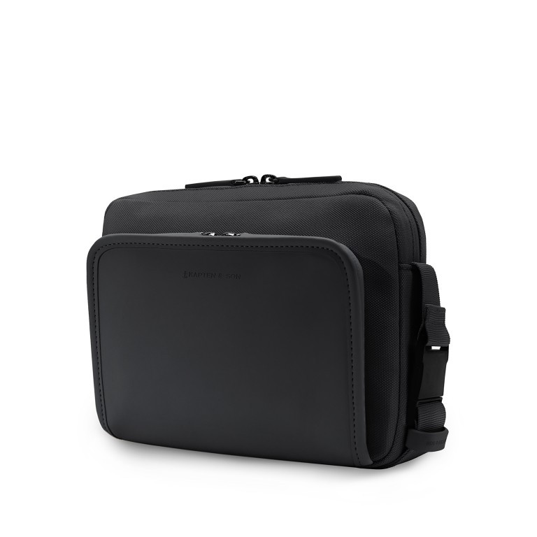 Umhängetasche Lulea All Black, Farbe: schwarz, Marke: Kapten & Son, EAN: 4251145237783, Abmessungen in cm: 22x15.5x6, Bild 2 von 7