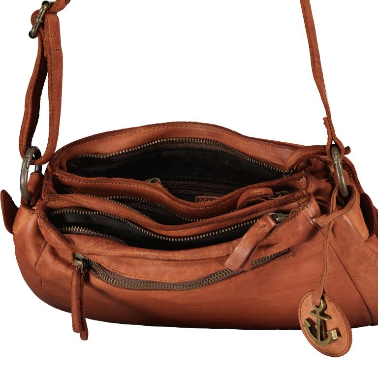 Satteltasche Anchor-Love Lotta 2 AL-10960-2, Farbe: anthrazit, braun, cognac, Marke: Harbour 2nd, Abmessungen in cm: 28x23x9.5, Bild 6 von 6