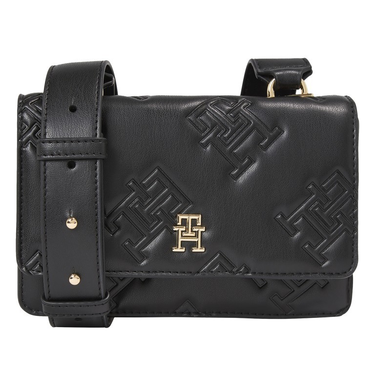 Umhängetasche Refined Crossover Bag, Farbe: schwarz, taupe/khaki, Marke: Tommy Hilfiger, Abmessungen in cm: 19x14x10, Bild 1 von 4