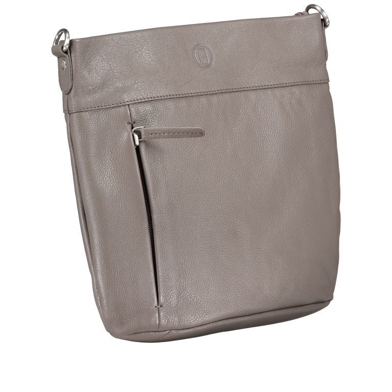 Umhängetasche Nappa, Farbe: schwarz, blau/petrol, taupe/khaki, beige, weiß, Marke: Hausfelder Manufaktur, Abmessungen in cm: 22.5x24.5x6.5, Bild 2 von 6