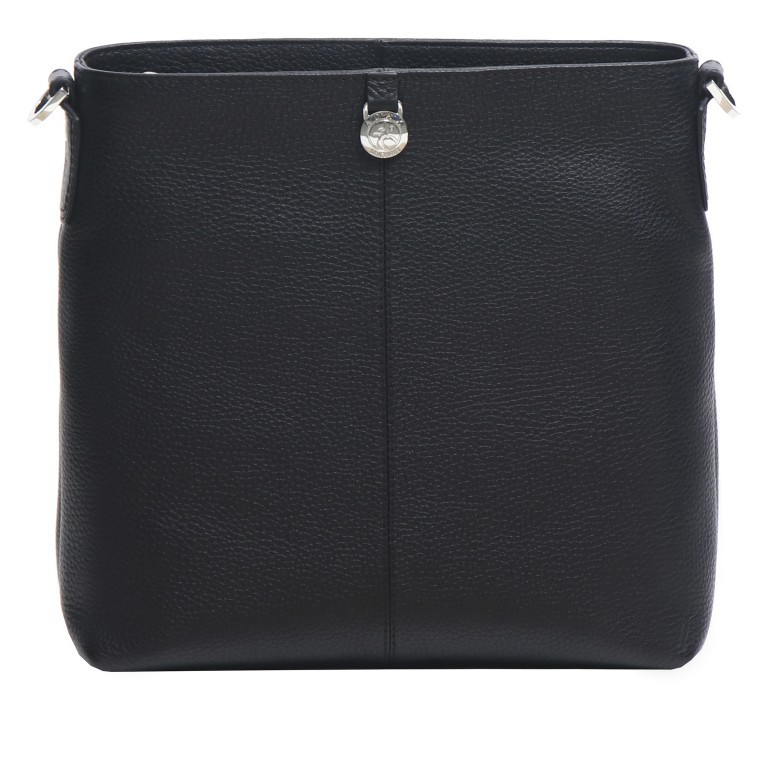 Umhängetasche Cormorano Andrea, Farbe: schwarz, blau/petrol, cognac, Marke: Adax, Abmessungen in cm: 24.5x24.5x8.5, Bild 3 von 6