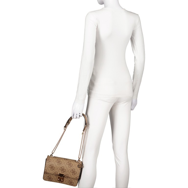 Umhängetasche Eliette 4G-Logo Latte, Farbe: cognac, Marke: Guess, EAN: 0190231812500, Abmessungen in cm: 22.5x15.5x7, Bild 4 von 7