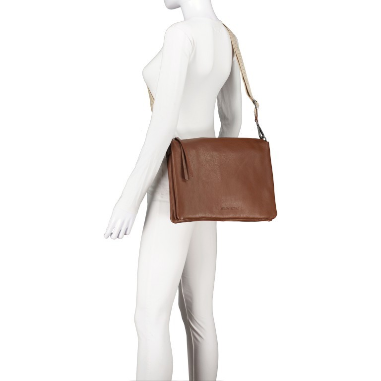 Umhängetasche Just-Pure Gundi JP-12128 Charming Cognac, Farbe: cognac, Marke: Harbour 2nd, EAN: 4046478072053, Abmessungen in cm: 35x26.5x5.5, Bild 6 von 7