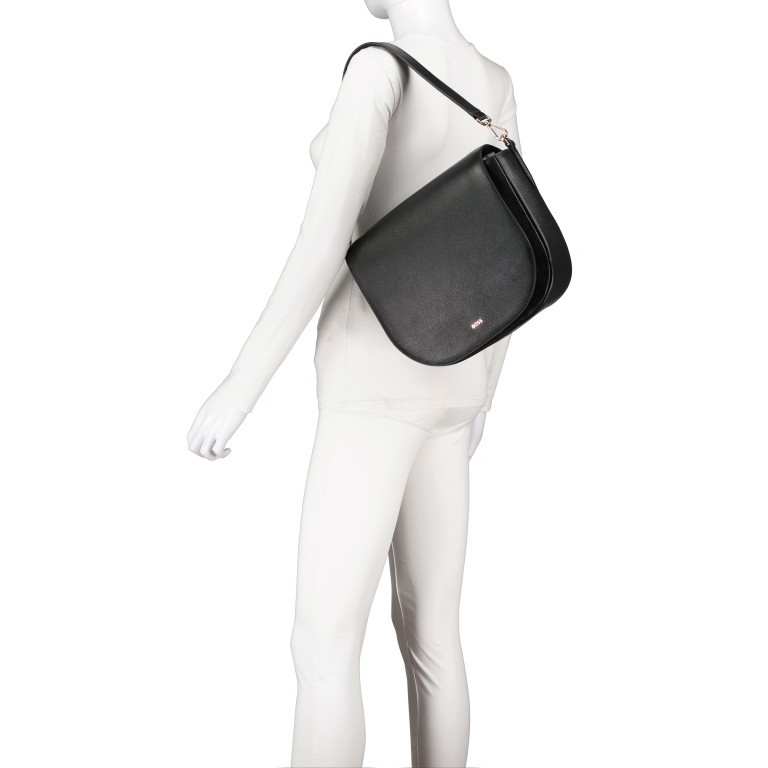 Umhängetasche Alyce Saddle Bag Black, Farbe: schwarz, Marke: BOSS, EAN: 4063541879920, Abmessungen in cm: 33x25x9, Bild 4 von 7