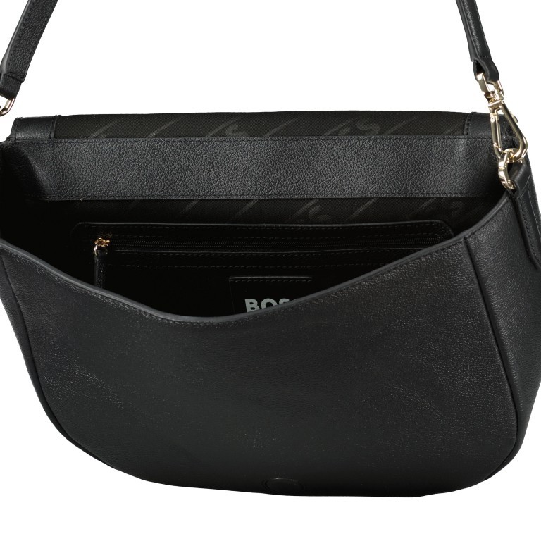 Umhängetasche Alyce Saddle Bag Black, Farbe: schwarz, Marke: BOSS, EAN: 4063541879920, Abmessungen in cm: 33x25x9, Bild 7 von 7