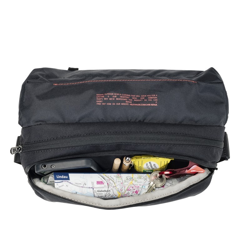 Umhängetasche Estrellas Rom III S Volumen 5 Liter Black, Farbe: schwarz, Marke: Vaude, EAN: 4062218769496, Abmessungen in cm: 24x20x10, Bild 7 von 7