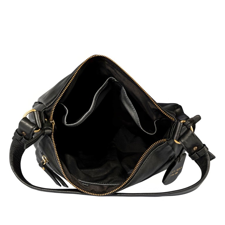 Umhängetasche Finja Shoulderbag, Farbe: schwarz, cognac, Marke: Flanigan, Abmessungen in cm: 24.5x22x9, Bild 8 von 9