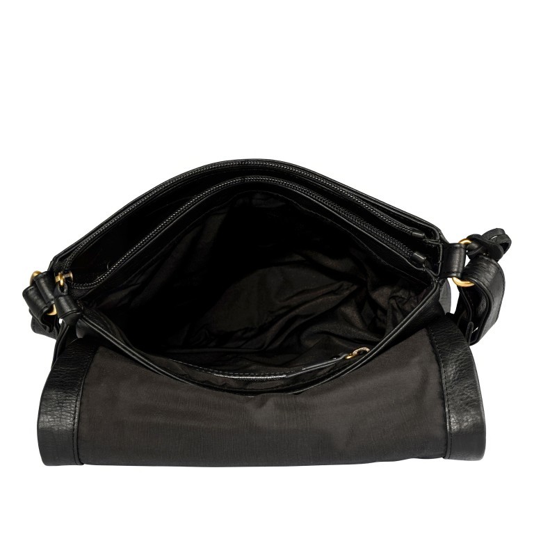 Umhängetasche Finja Satchelbag, Farbe: schwarz, cognac, Marke: Flanigan, Abmessungen in cm: 24.5x21.5x6.5, Bild 7 von 9