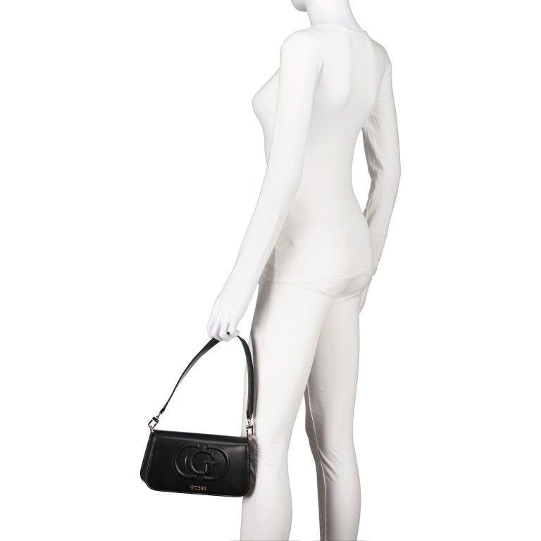 Umhängetasche Eco Mietta Coal Black, Farbe: anthrazit, Marke: Guess, EAN: 0190231880189, Abmessungen in cm: 24x13x7, Bild 4 von 8