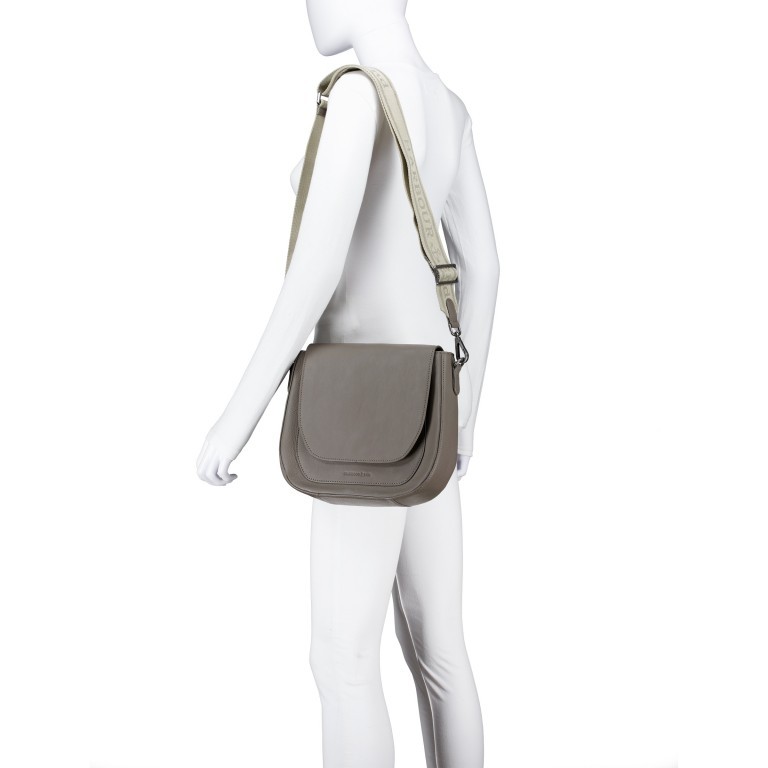 Satteltasche Just-Pure Lili JP-13093, Farbe: anthrazit, blau/petrol, taupe/khaki, Marke: Harbour 2nd, Abmessungen in cm: 26x24x10, Bild 4 von 6