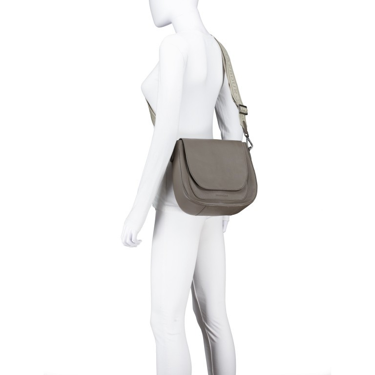 Satteltasche Just-Pure Lili JP-13093, Farbe: anthrazit, blau/petrol, taupe/khaki, Marke: Harbour 2nd, Abmessungen in cm: 26x24x10, Bild 5 von 6