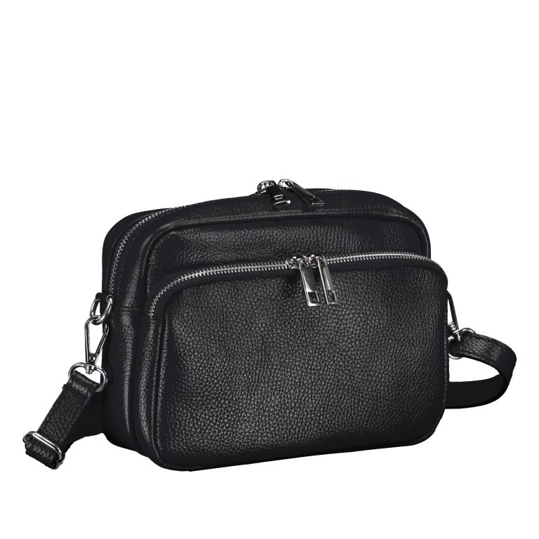 Umhängetasche, Farbe: schwarz, grau, blau/petrol, braun, taupe/khaki, rot/weinrot, beige, Marke: Hausfelder Manufaktur, Abmessungen in cm: 22x16x6.5, Bild 2 von 6