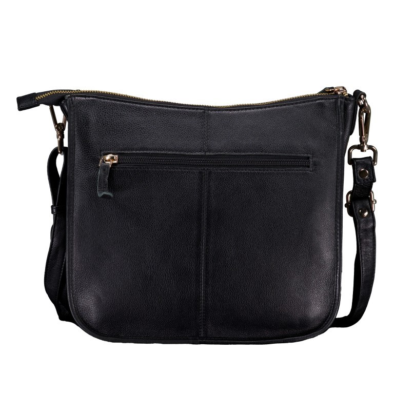 Umhängetasche Nappa, Farbe: schwarz, braun, beige, Marke: Hausfelder Manufaktur, Abmessungen in cm: 26.5x25x7.5, Bild 3 von 6