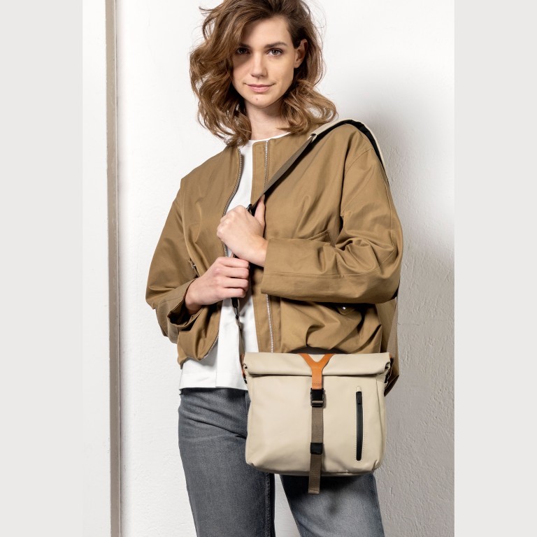 Umhängetasche Japan Re Seki erweiterbar, Farbe: schwarz, taupe/khaki, beige, Marke: Aunts & Uncles, Abmessungen in cm: 24x19x4, Bild 4 von 9
