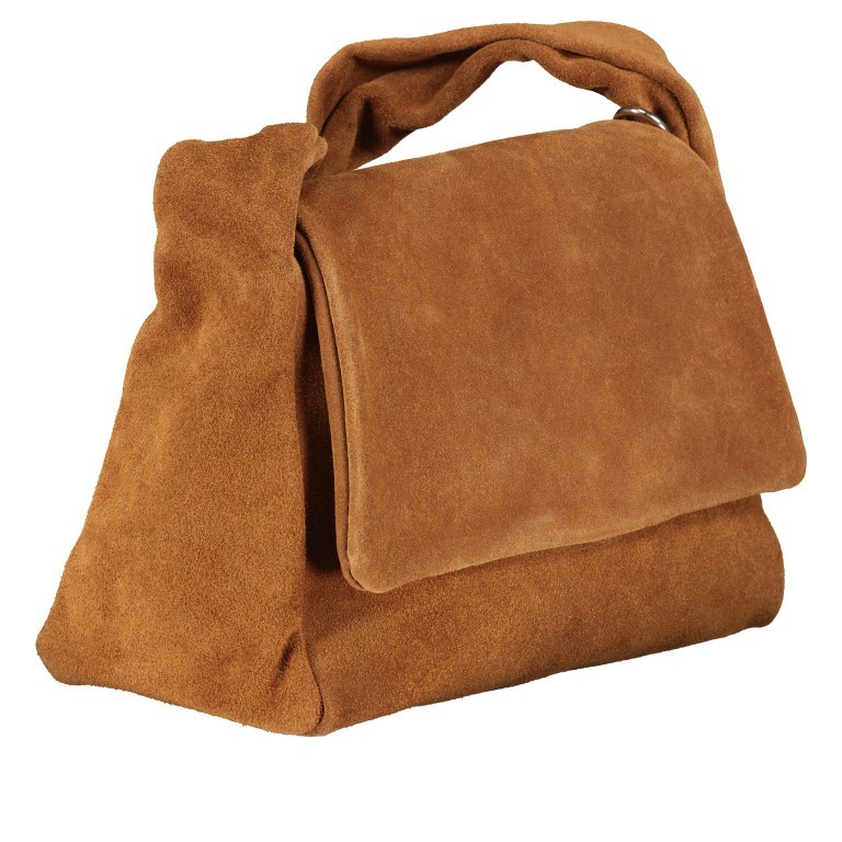Umhängetasche Velours, Farbe: grau, braun, taupe/khaki, Marke: Hausfelder Manufaktur, Abmessungen in cm: 26x20.5x12.5, Bild 2 von 8