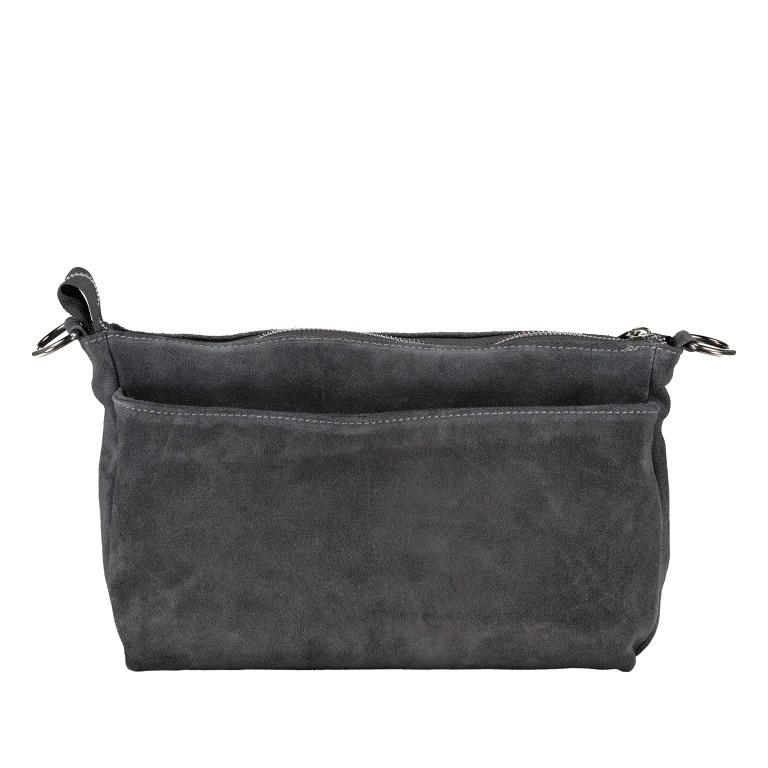 Umhängetasche Velours, Farbe: anthrazit, braun, taupe/khaki, grün/oliv, beige, Marke: Hausfelder Manufaktur, Abmessungen in cm: 29x17.5x10.5, Bild 3 von 7