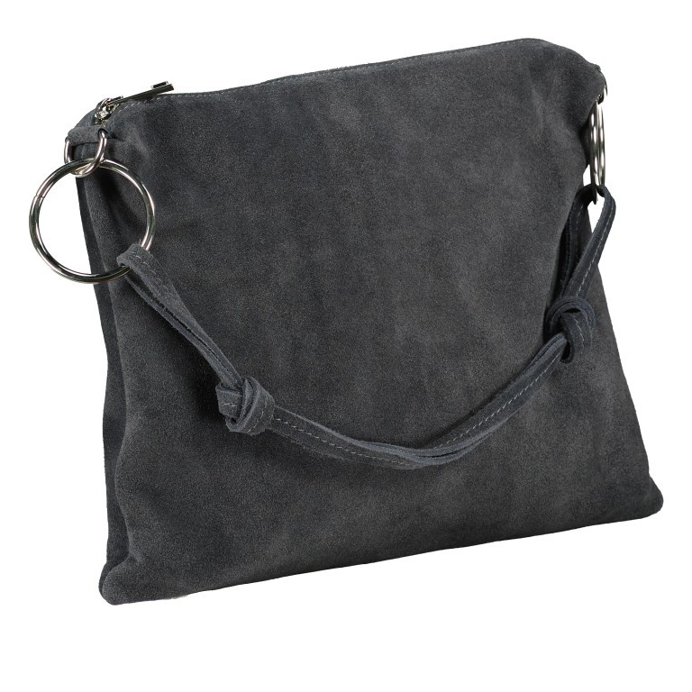 Umhängetasche Velours, Farbe: anthrazit, grau, braun, taupe/khaki, grün/oliv, beige, Marke: Hausfelder Manufaktur, Abmessungen in cm: 35x26x1.5, Bild 2 von 9