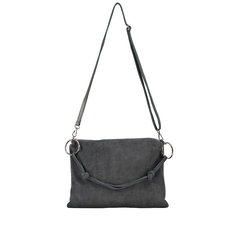 Umhängetasche Velours, Farbe: anthrazit, grau, braun, taupe/khaki, grün/oliv, beige, Marke: Hausfelder Manufaktur, Abmessungen in cm: 35x26x1.5, Bild 9 von 9